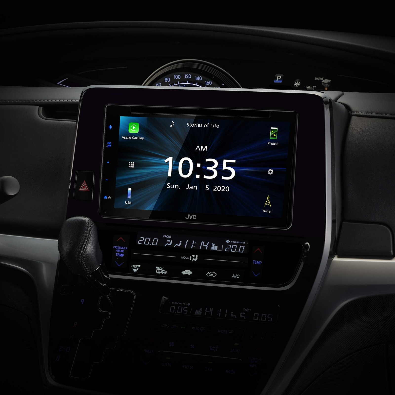 JVC KW-V660BT Apple CarPlay Android USB Mirroring Bluetooth 