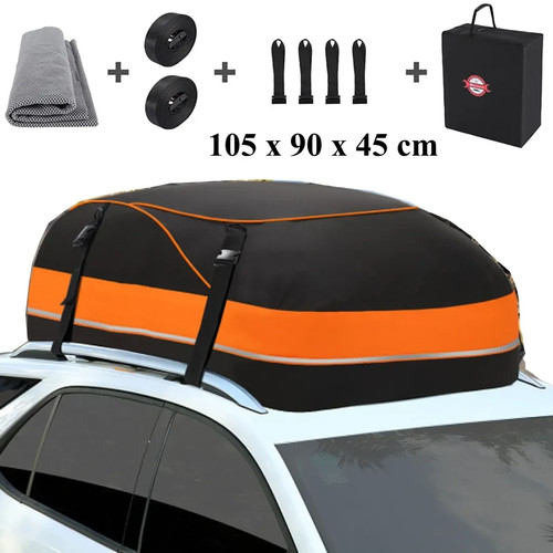 15 Cubic Feet Rooftop Cargo Carrier Bag Roof Top Luggage Bag with Anti-Slip Mat