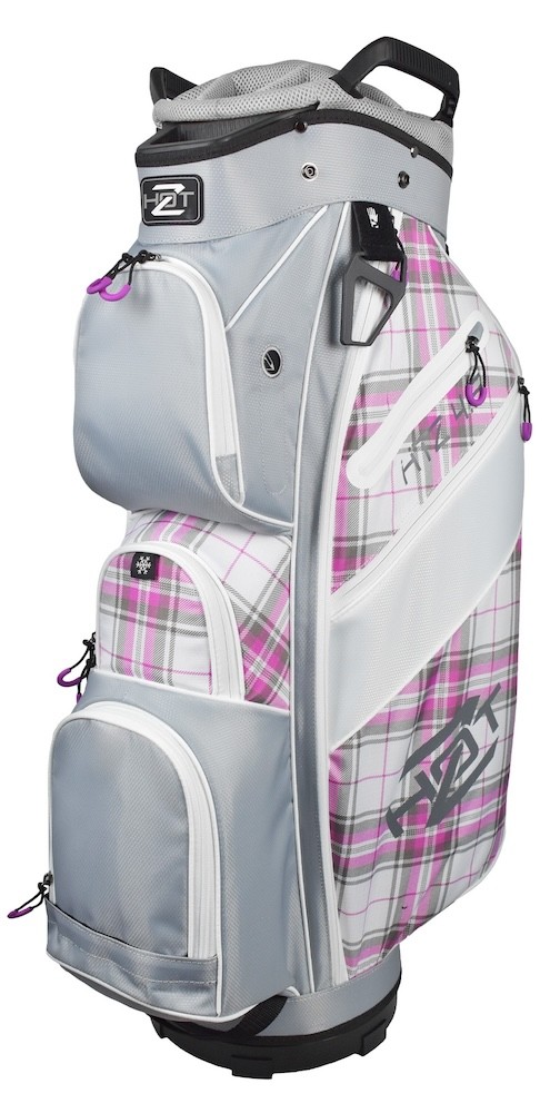 Ladies 4.5 Cart Bag Pink Plaid