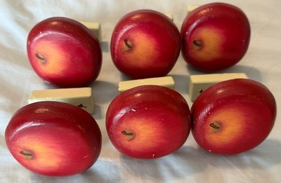 Handcrafted And Hand painted Apple Drapery Tie backs Set Of 6 From VA Artisan