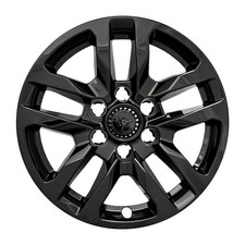 4 Black 18 Wheel Skins For 19-25 Silverado 21-24 Tahoe Suburban Black