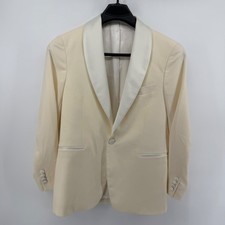 Todd Snyder Tuxedo Jacket Mens 38S Ivory Shawl Collar Italian Wool SP087233 NEW