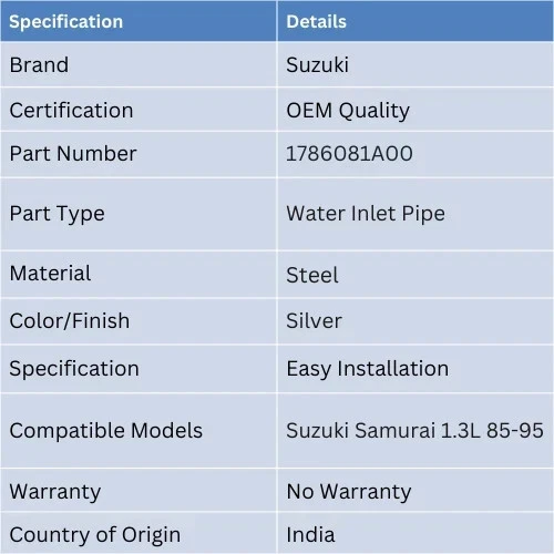 Original para Suzuki Gypsy King 1,3 L 2000-2019 - Tubo de entrada de agua - 1755081A00 Foto 2 de 4