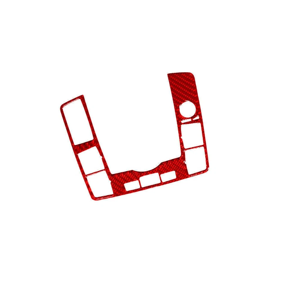 Cubierta de cuadro de cambio de marchas interior de fibra de carbono roja para Audi Q7 2007-2015 Foto 2 de 4