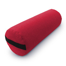 Natural Hemp Yoga Bolster - Studio Grade Soft Yet Firm Support with Cover