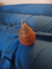 wooden spinning Vintage Turned Wood Spinning Top with String-Pull Mechanism — listing 2