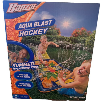 #ad Banzai Aqua Blast Hockey Game Water Pad Version Of Air Hockey $11.24
