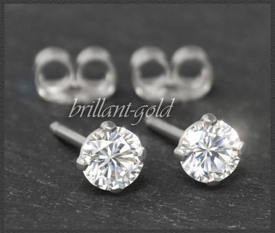 Diamant Ohrstecker aus 585 Gold mit 0,414ct Brillanten, Si1; mit IGI Zertifikat