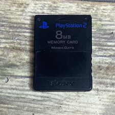 Genuine OEM Sony Playstation 2 PS2 8MB Memory Card Black Clean Tested