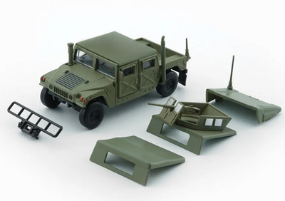 BM 1/64 Die Cast HUMVEE 4-CT Hummer Model Truck -DRAPE GREEN- #64B0458