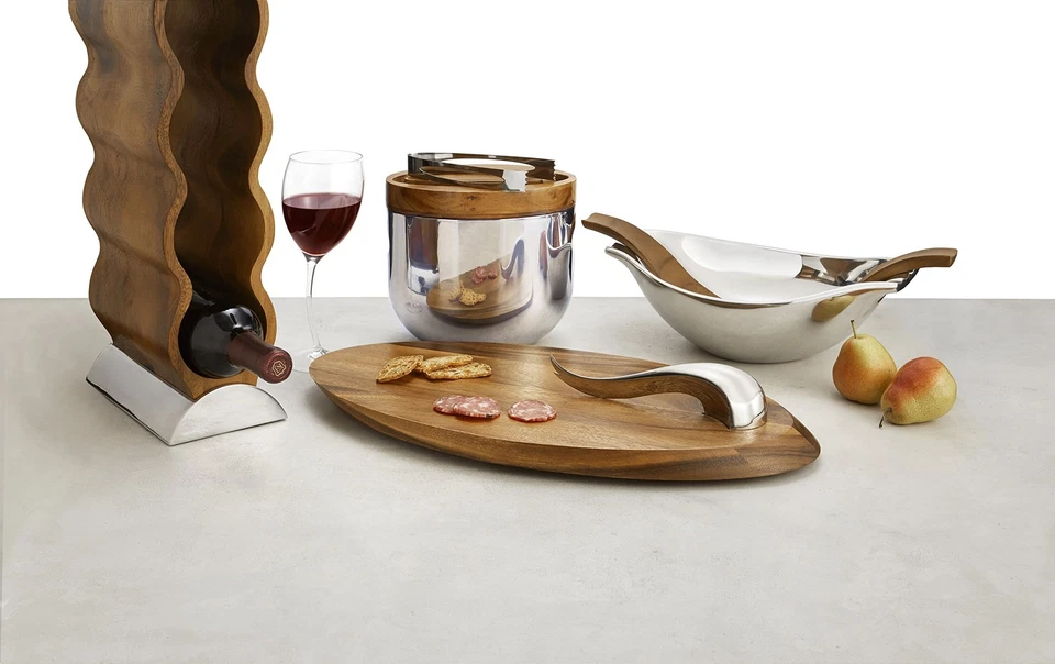 Tabla de queso Swoop con cuchillo | Fabricada en madera de acacia y acero inoxidable | Lar... Foto 3 de 4