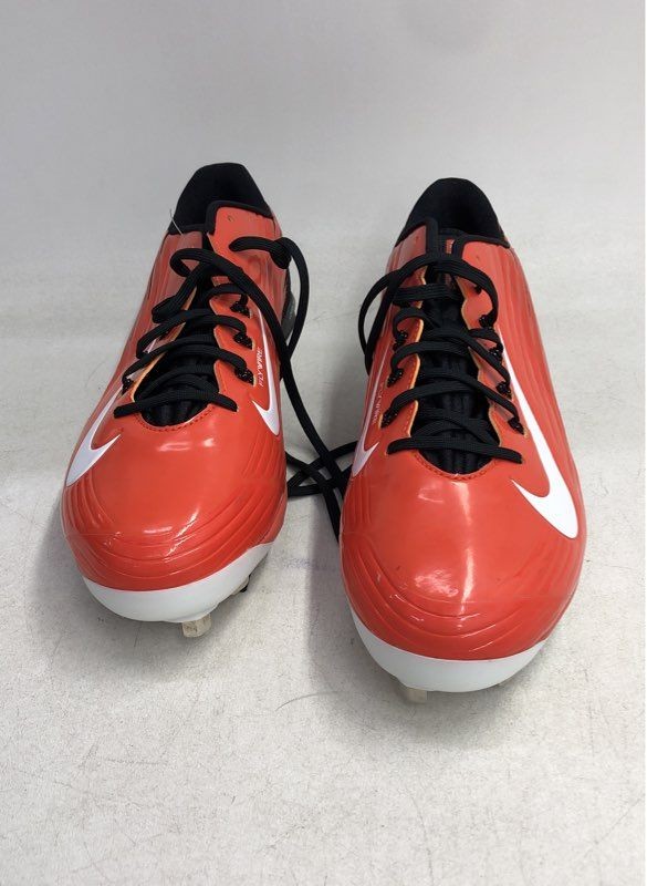 Nike Lunar Vapor Trout Orange White Metal Baseball Cleats Men's Size 13.5