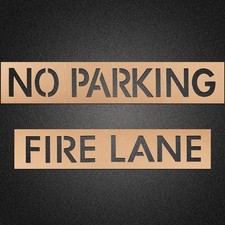 Tinlade 4" Letter No Parking Fire Lane 4 Inch Height, as picture shown