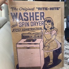 Rare Vintage Toy Rite Hite washer, and spin dryer poster
