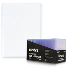 100 Top Loaders Card Protector - 3” x 4” 35PT Rigid Toploaders - Archival Saf...