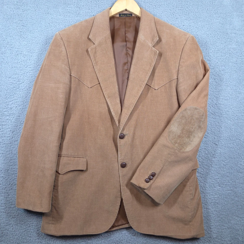 Blazer Circle S Para Hombres 42R Tostado Pana Parche en el Codo Yugo Occidental Abrigo Deportivo Chaqueta Foto 2 de 4