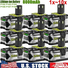 PACK 8.0Ah For RYOBI P108 18Volt For One Plus High Capacity Lithium new Battery