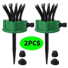 2PCS Adjustable Multi-Head Garden Sprinklers 360° Yard Lawn Watering Irrigation