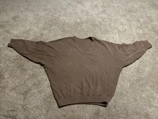 vintage stefanel brown sweater Wool Angora Italy Pullover Medium V Neck Oversize