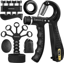 Grip Strength Trainer Kit (5 Pack) Hand Grip Strengthener, Finger Exerciser,Hand