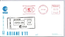 ARIANE 3, ARIANE V11, SPACENET F2, MARECS B2, 11/10/1984 PARIS CANCEL