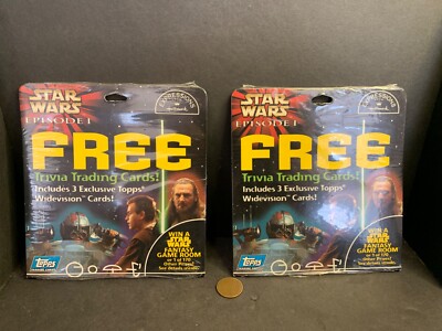 2 NOS Packs Expressions Star Wars Episode 1 Topps Trading Cards, Hallmark