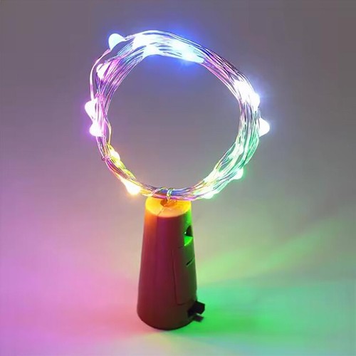 2M Wine Bottle Lights Valentines String For Shaped Wire Operated LED Party - Picture 12 of 27