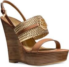 coach gold wedge sandals