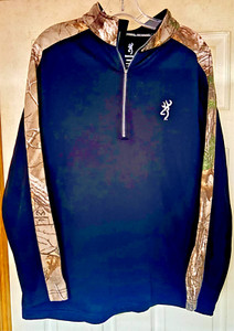 Men's MED BROWNING Classic Long Sleeve Casual Sport Hunting Shirt Black RealTree
