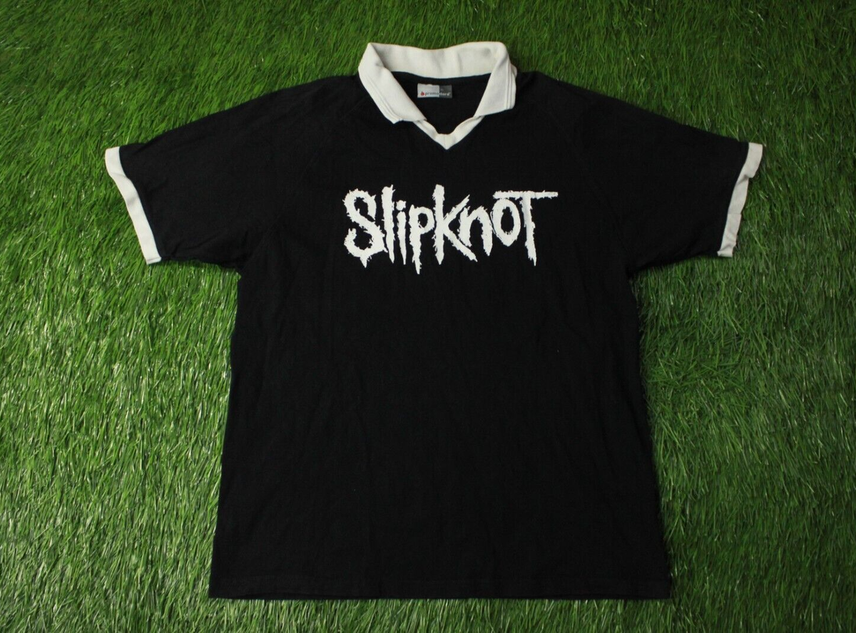 SLIPKNOT NU METAL 2006 VINTAGE Y2K BAND POLO SHIRT JERSEY TEE