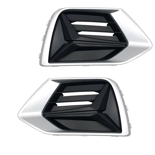 Pair For Audi Q3 2019-2022 ABS Front Bumper Grille Fog Lamp Fog Light Cover - Picture 3 of 6