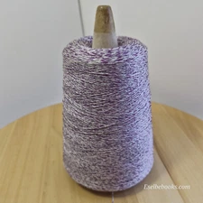 Unbranded Machine Knitting Yarn - 356 grams - purple/white acrylic (C68)