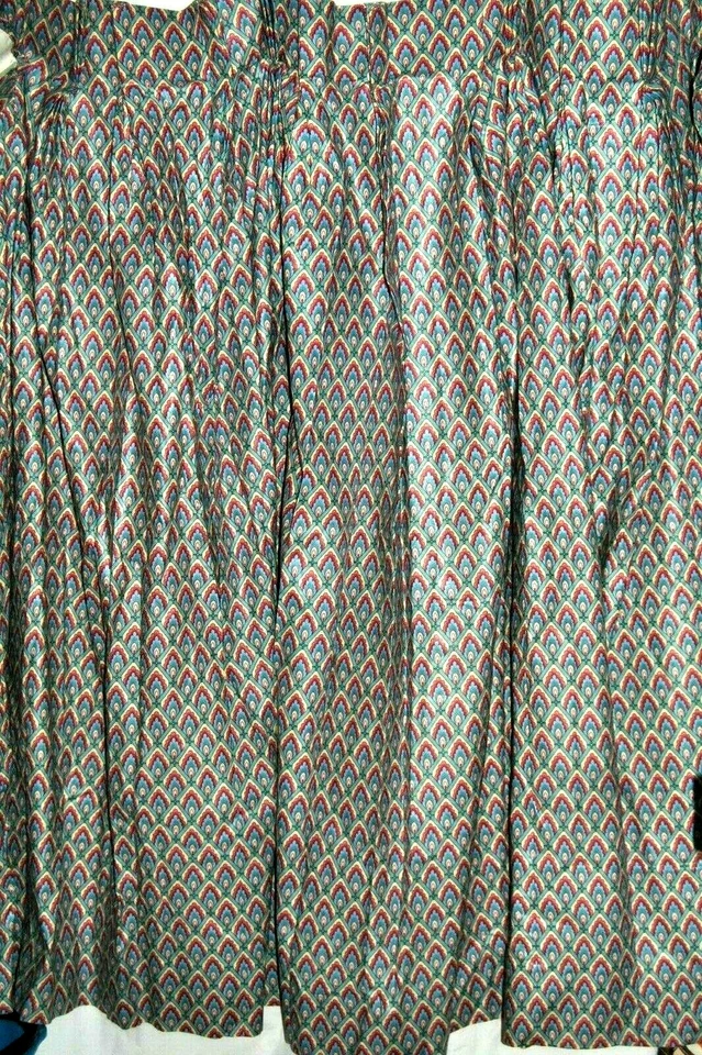 QUALIDADE SUPERIOR Custom Made CORTINAS DE CORTINA FORRADAS COMPRIMIDAS 2 Painéis Ganchos NÃO USADAS - Imagem 2 de 4