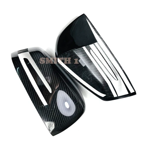 Dry Gloss Real Carbon Fiber Side Mirror Cover Caps Fits 10-16 W212 C207 E350