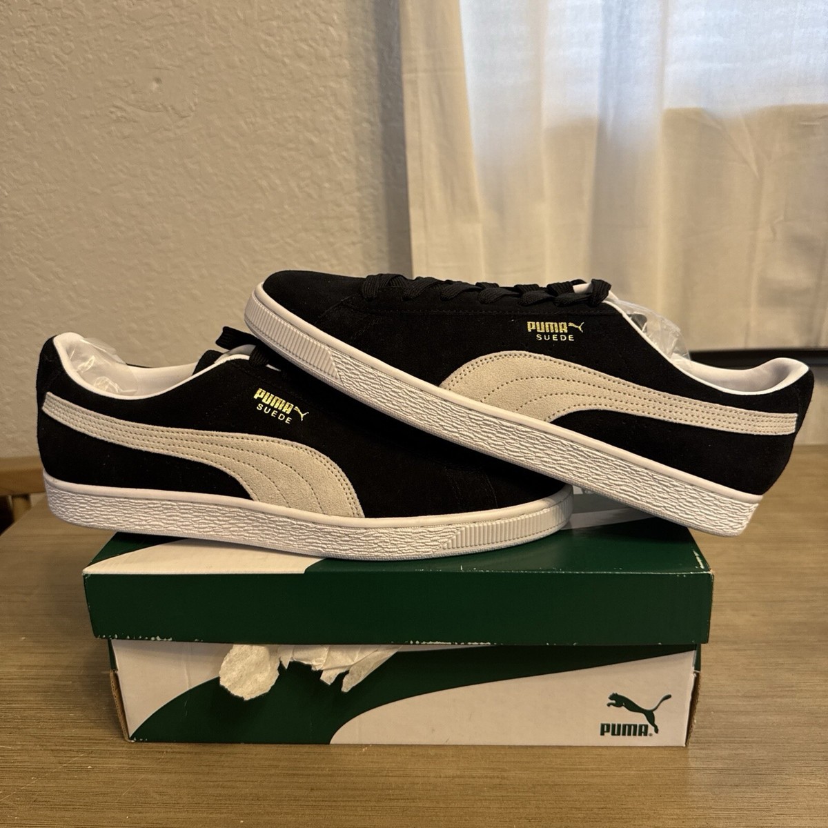 PUMA Suede Classic Sz 11.5 XXL Black White #182 | eBay