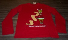 Dr Seuss THE GRINCH WHO STOLE CHRISTMAS Long Sleeve T-Shirt SMALL NEW