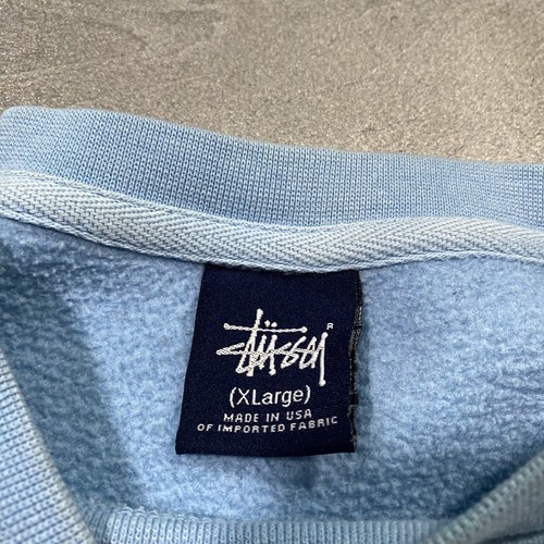 Felpa Vintage Stussy Int2 Los Angeles Blu Uomo XL Outdoor Skate Surf - Foto 3 di 12