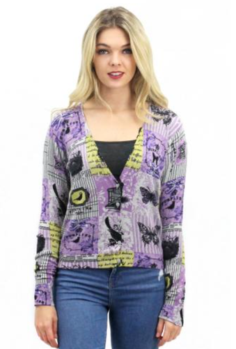 Long Sleeve Slim Fit Cardigan Grey 