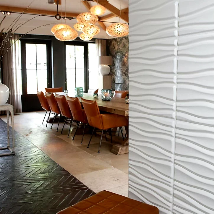 FLOWS ECO FRIENDLY 3D WALL ART PANELS / TILES - 12 PANELS / 50x50CM - WALL DECOR - Image 4 of 4