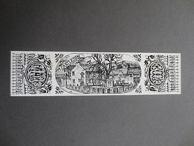 Vintage LESEZEICHEN CASTLETON Colin Williamson Derbyshire Stadt England Souvenir  