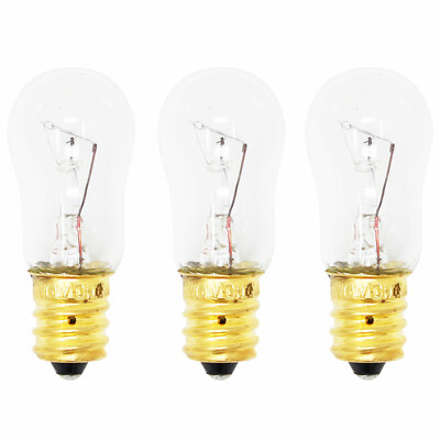 3-Pack Light Bulb for GE GSH25JSTASS, GSS25JFMDWW, HSS25GFPHWW, GSL25JFPEBS