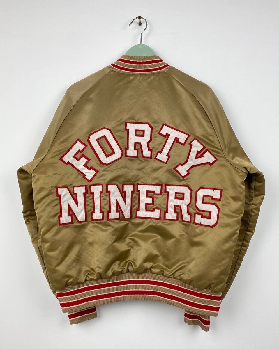 Vintage San Francisco 49ERS Forty Niners Satin Stahl Urban Jacket