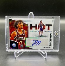 2020-21 Panini Hoops Tyrese Maxey Hot Rookie Signatures Green Auto HR-TMA