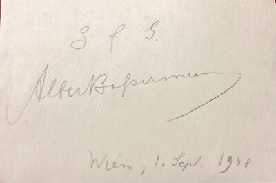 ALBERT BASSERMANN,eigenh .mit Bleistift .sign.Albumblatt,Wien 1948