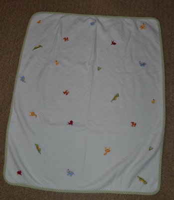 pottery barn embroidered blanket