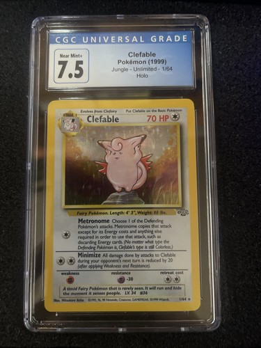 Clefable (Unlimited) graded CGC 7.5 for sale on eBay