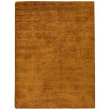 Eco-Friendly Hand Knotted Loom Silk Mix Area Rug Solid Gold BBH Homes BBLSM111