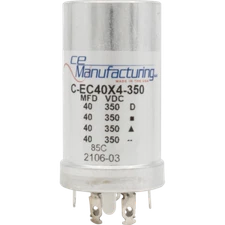 Capacitor, CE Mfg., 350V, 40/40/40/40 μF