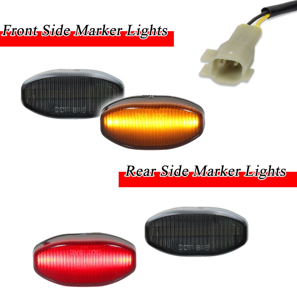 4PCS Smoked LED Strip Fender Marker Corner Lights For 17-up Ford F150 ...