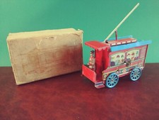 Very Rare 1900's Reil Tin Wind-up Trolley Tinplate Tram Cable-Car w O. Box OROBR